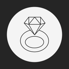 diamond ring line icon N5