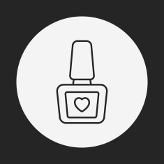 Nail polish line icon N9