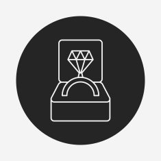 diamond ring line icon N7