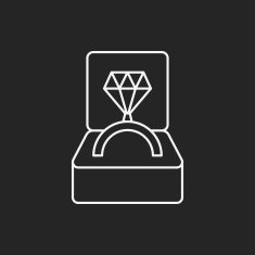 diamond ring line icon N8