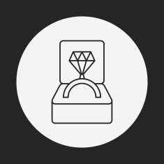 diamond ring line icon N9