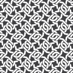 Seamless pattern of intersecting curly brackets
