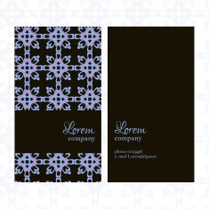 Business Card with geometric floral pattern