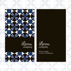 Business Card with geometric floral pattern N2