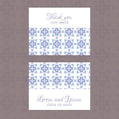 Business Card with geometric floral pattern N3