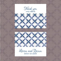Business Card with geometric floral pattern N4