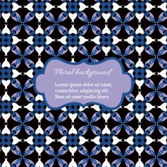 Business Card with geometric floral pattern N7