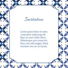 Business Card with geometric floral pattern N8