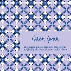 Business Card with geometric floral pattern N9