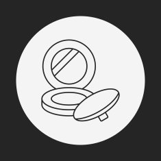 makeup powder line icon N6