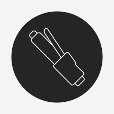 Hair curlers line icon N4