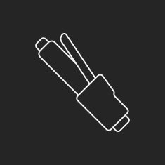 Hair curlers line icon N5