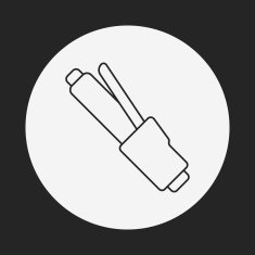 Hair curlers line icon N6