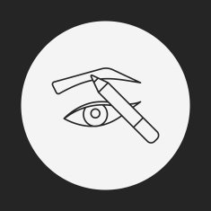 Painted eyebrows line icon N3