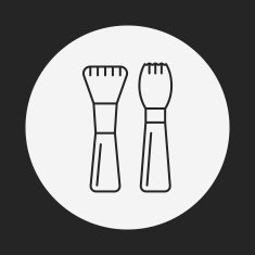 makeup brush line icon N10