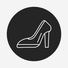 high heel line icon N2