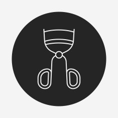 Eyelash curler line icon N3