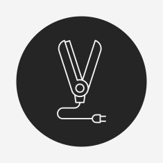 Hair curlers line icon N8