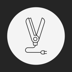 Hair curlers line icon N9