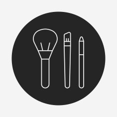 makeup brush line icon N12