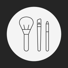 makeup brush line icon N14