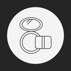 makeup powder line icon N14