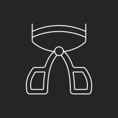 Eyelash curler line icon N8
