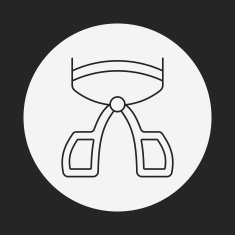Eyelash curler line icon N9