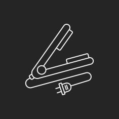 Hair curlers line icon N11