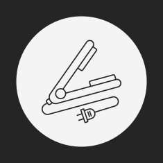 Hair curlers line icon N12
