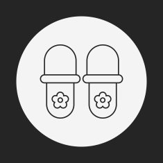 slippers line icon N6