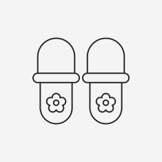 slippers line icon N7