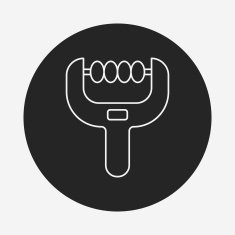 Face massagers line icon N2