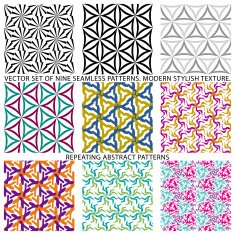 Set Of Nine Textured Natural Seamless Patterns Backgrounds N4