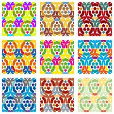 Set Of Nine Textured Natural Seamless Patterns Backgrounds N5