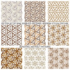 Set Of Nine Textured Natural Seamless Patterns Backgrounds N6