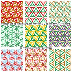 Set Of Nine Textured Natural Seamless Patterns Backgrounds N7