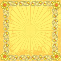 Retro paisley frame