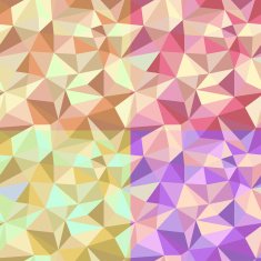Set of four vector abstract seamless pattern