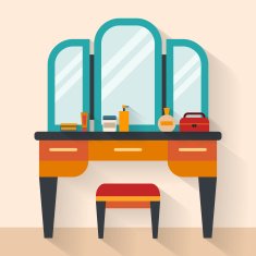 Woman boudoir with table N2