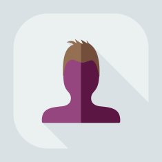 Flat modern design with shadow Man silhouette creative hairstyle N32