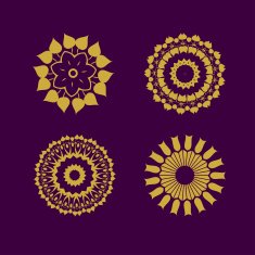 abstract pattern circles with bodhi concept asia art style N2