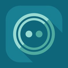 Flat modern design with shadow icon Buttons for clothing N3