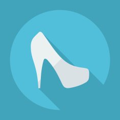 Flat modern design with shadow icon women's shoes N2