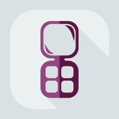 Flat modern design with shadow icon pocket mirror N6