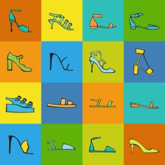 Vector set of shoes