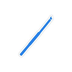 icon sticker realistic design on paper cigarette holder