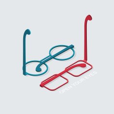 Vector modern glasses icon set on white