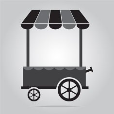 Market cart icon illustration