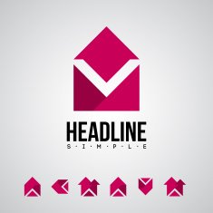 vector logo design set for business